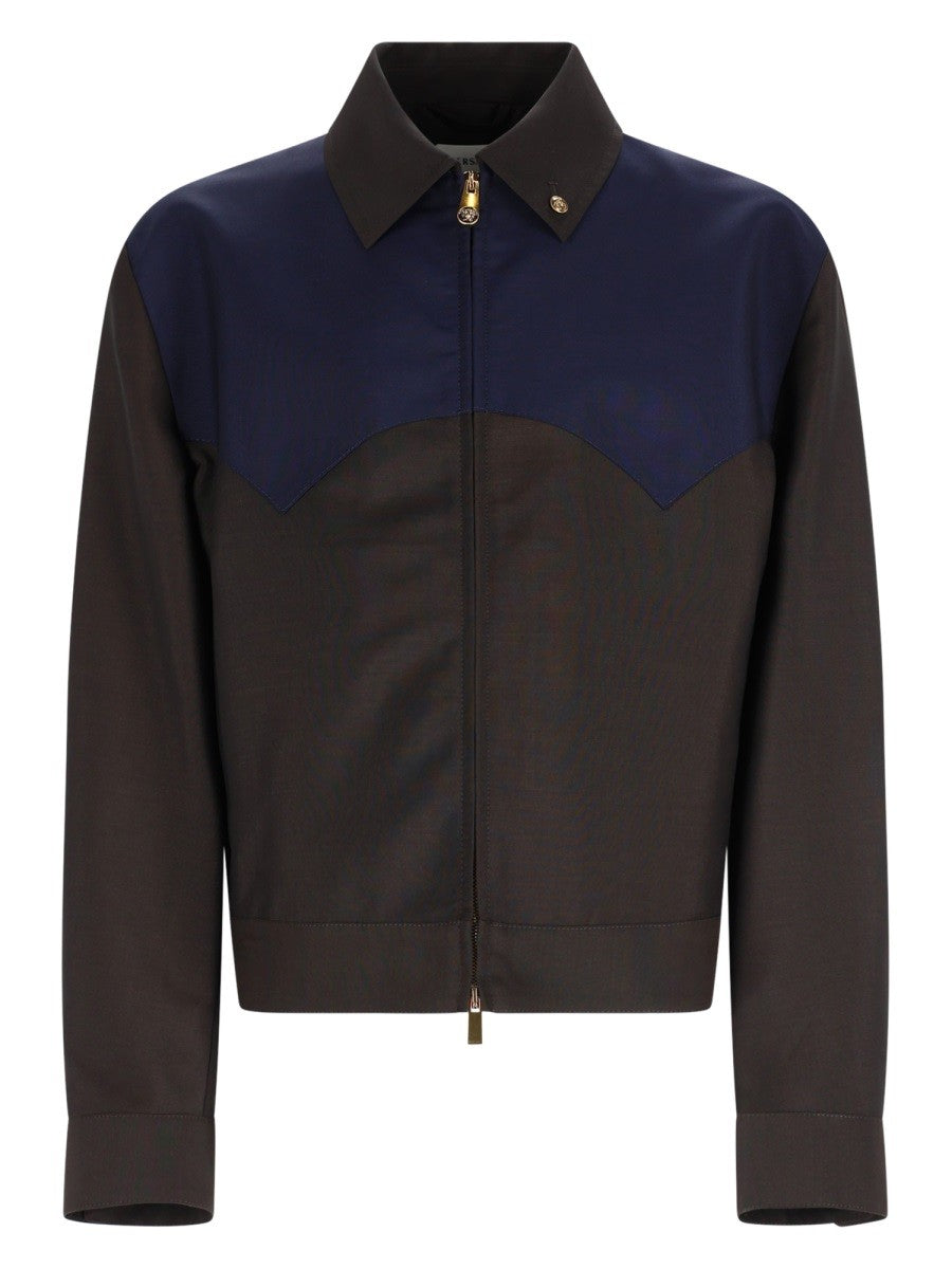 GIACCA IN LANA E MOHAIR CON ZIP