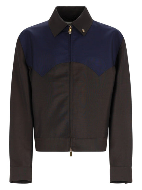 GIACCA IN LANA E MOHAIR CON ZIP