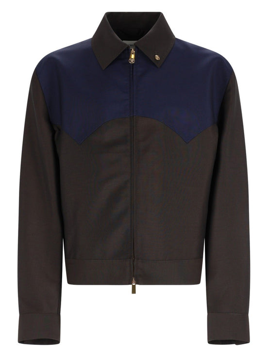 GIACCA IN LANA E MOHAIR CON ZIP