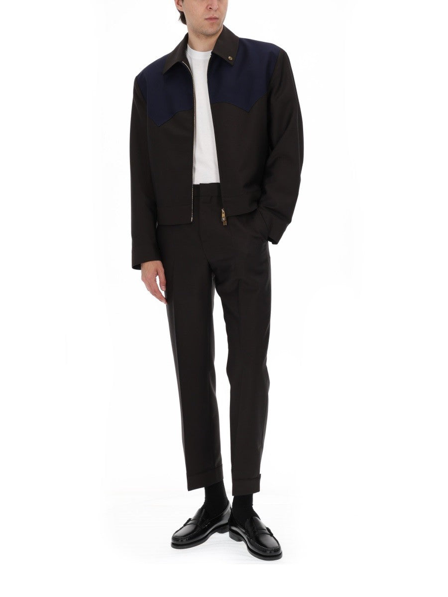 GIACCA IN LANA E MOHAIR CON ZIP