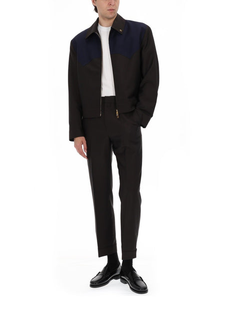 GIACCA IN LANA E MOHAIR CON ZIP