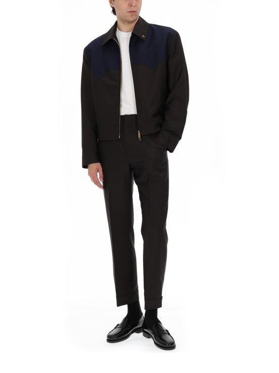 GIACCA IN LANA E MOHAIR CON ZIP
