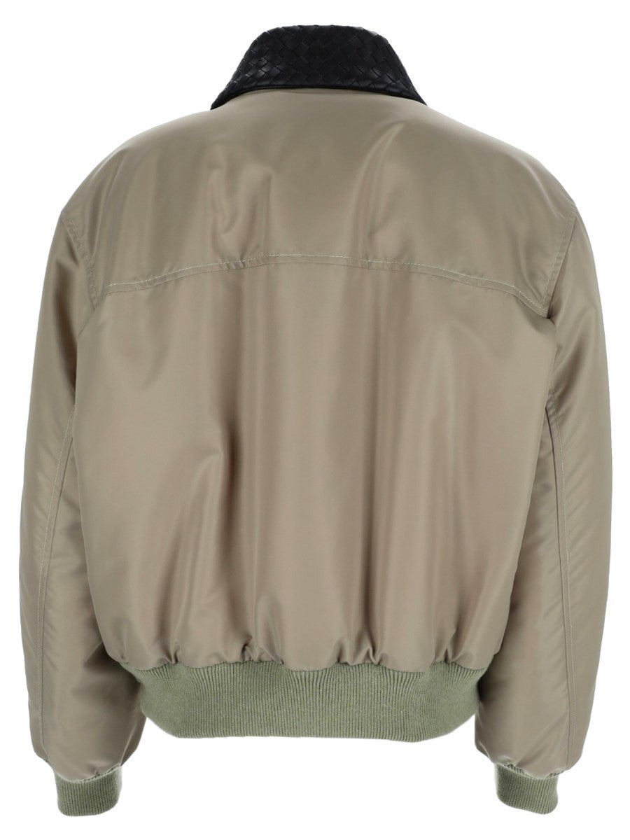 Bottega Veneta Giacca In Satin Con Colletto Intrecciato