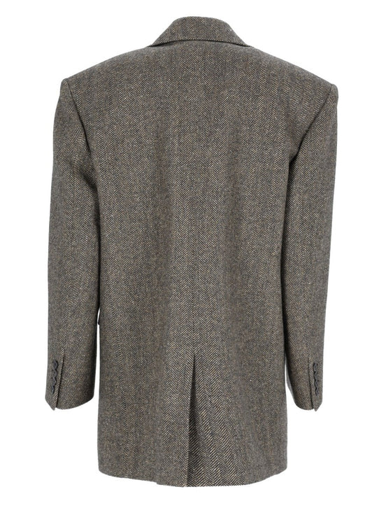 Saint Laurent Giacca Monopetto In Lana