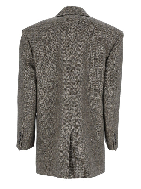 Saint Laurent Giacca Monopetto In Lana