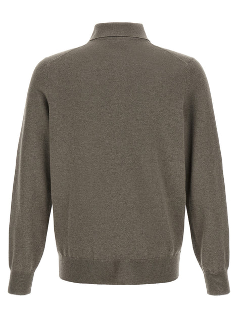 Brunello Cucinelli Green cashmere polo shirt