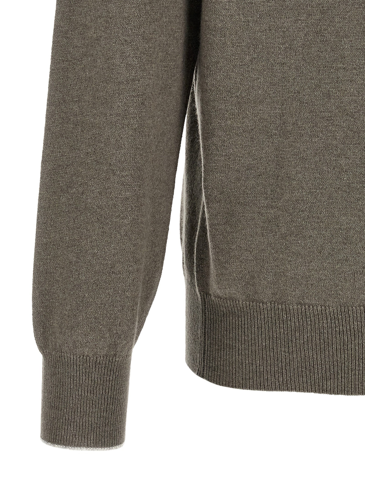 Brunello Cucinelli Green cashmere polo shirt