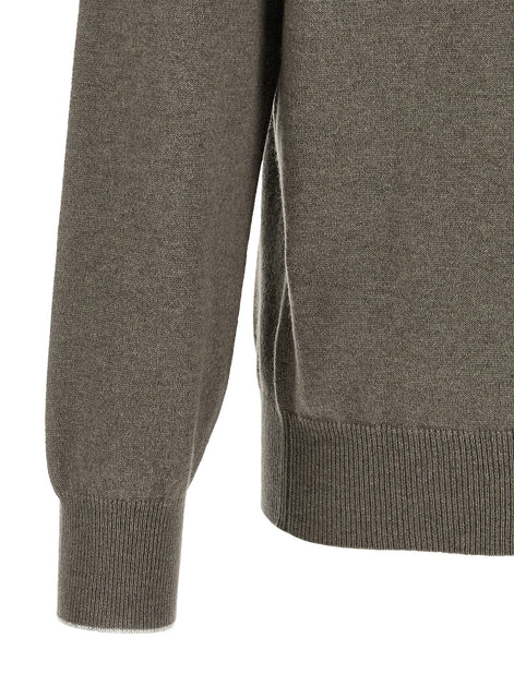 Brunello Cucinelli Green cashmere polo shirt