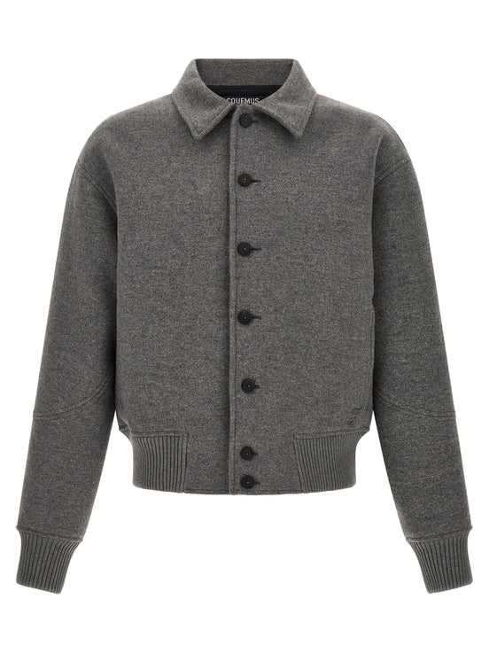 Grey 'Le Bomber Feltro' bomber jacket
