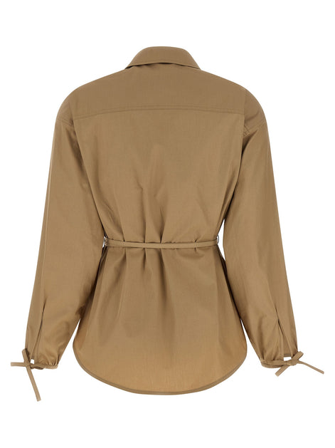 Grosgrain logo patch overshirt