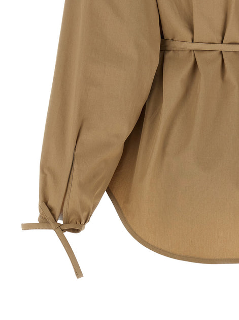 Grosgrain logo patch overshirt