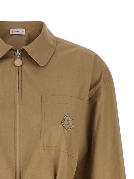 Grosgrain logo patch overshirt