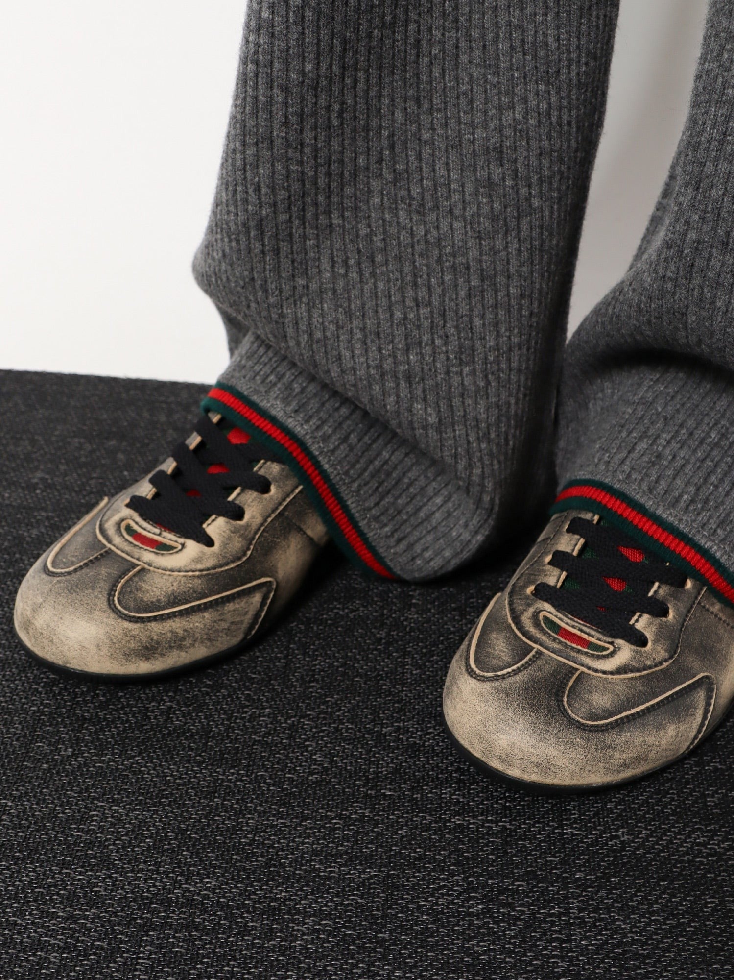 Gucci Shift délavé leather sneakers