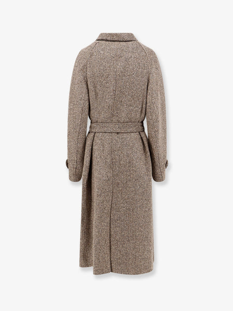 Herringbone coat with Monili detail