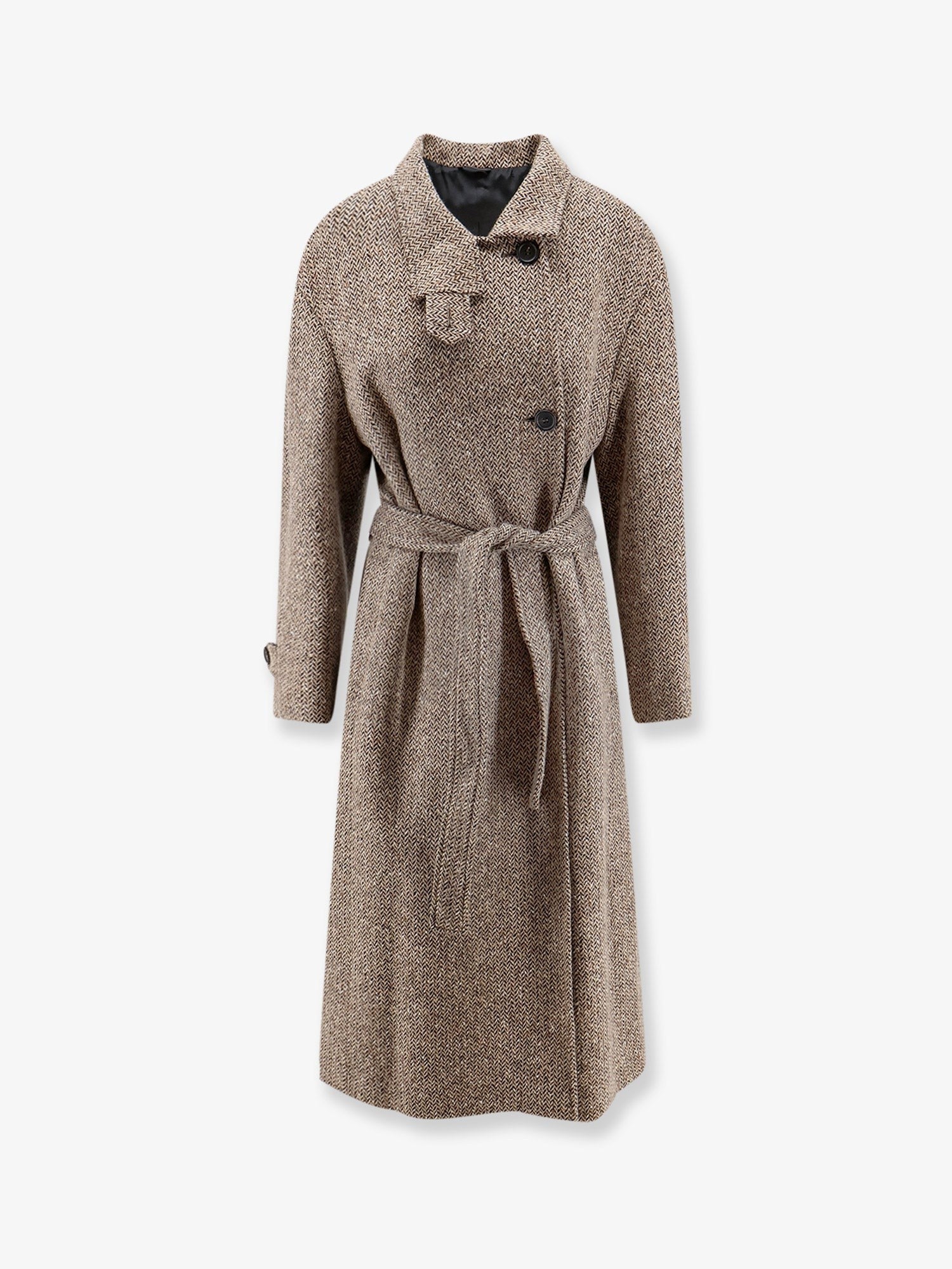 Herringbone coat with Monili detail