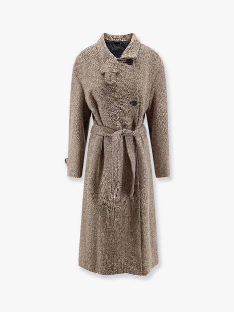 Herringbone coat with Monili detail