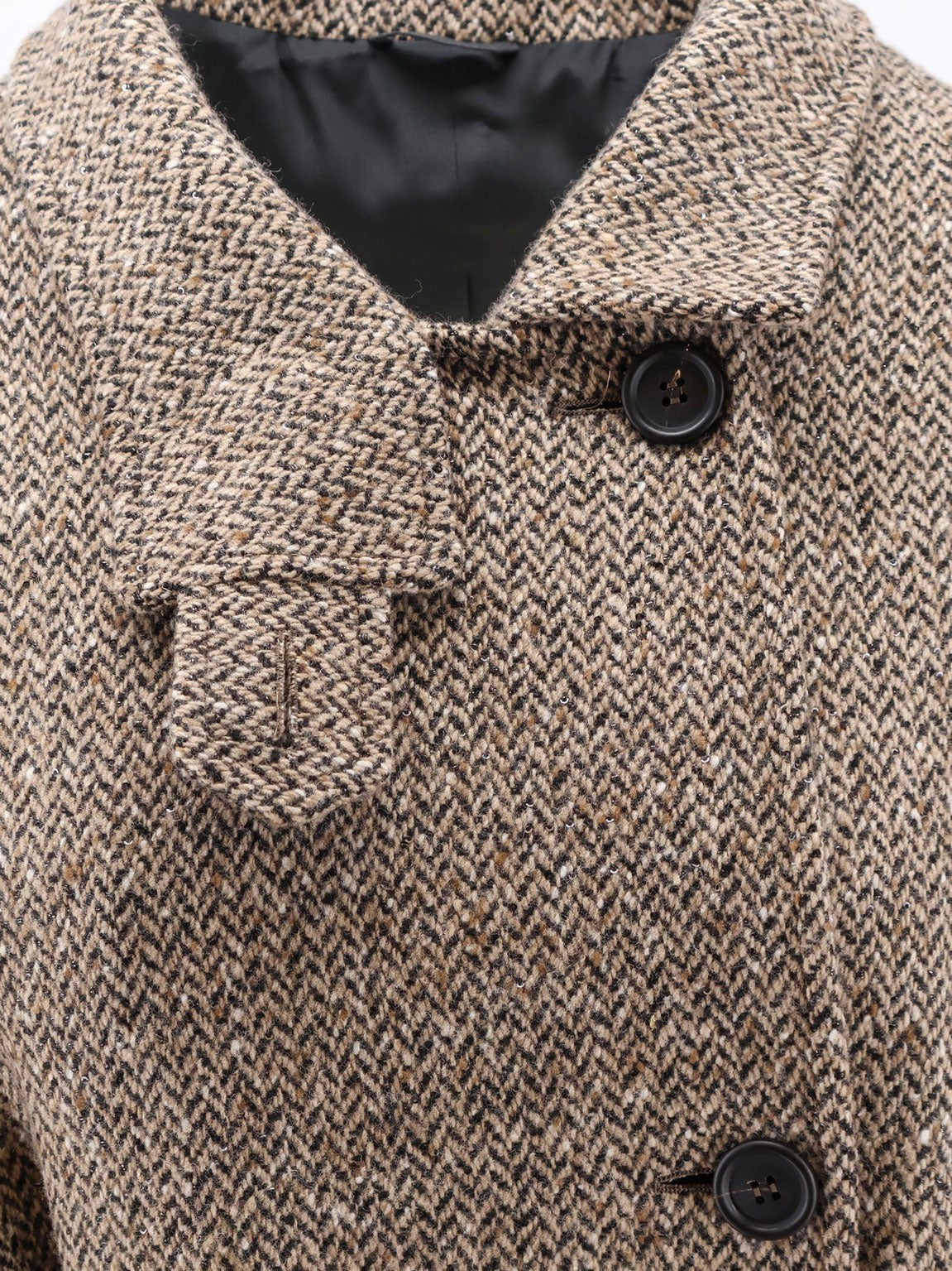 Herringbone coat with Monili detail