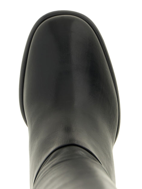 PRADA High boots with buckle and logo