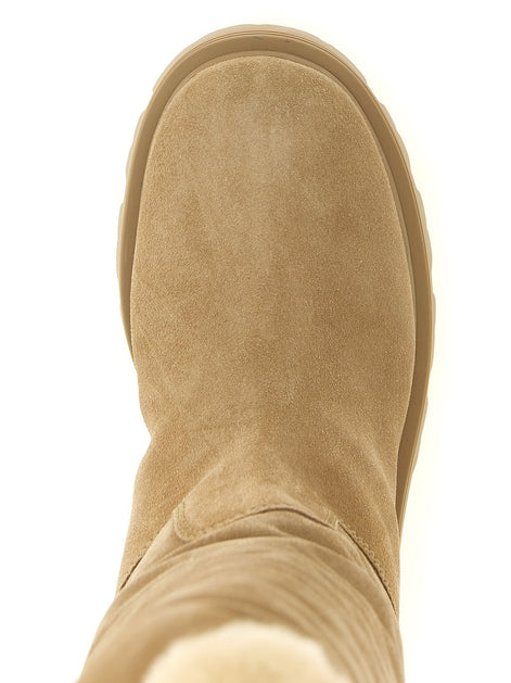 PRADA High suede boots with logo