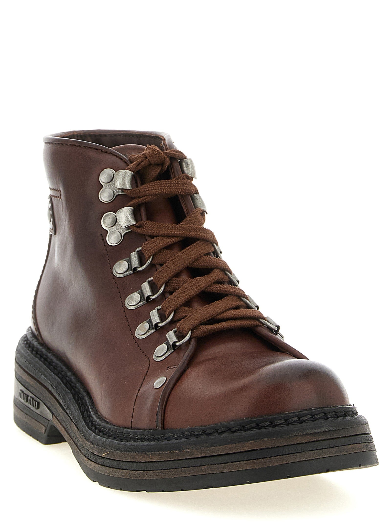 'Hiking' Leather Ankle Boots