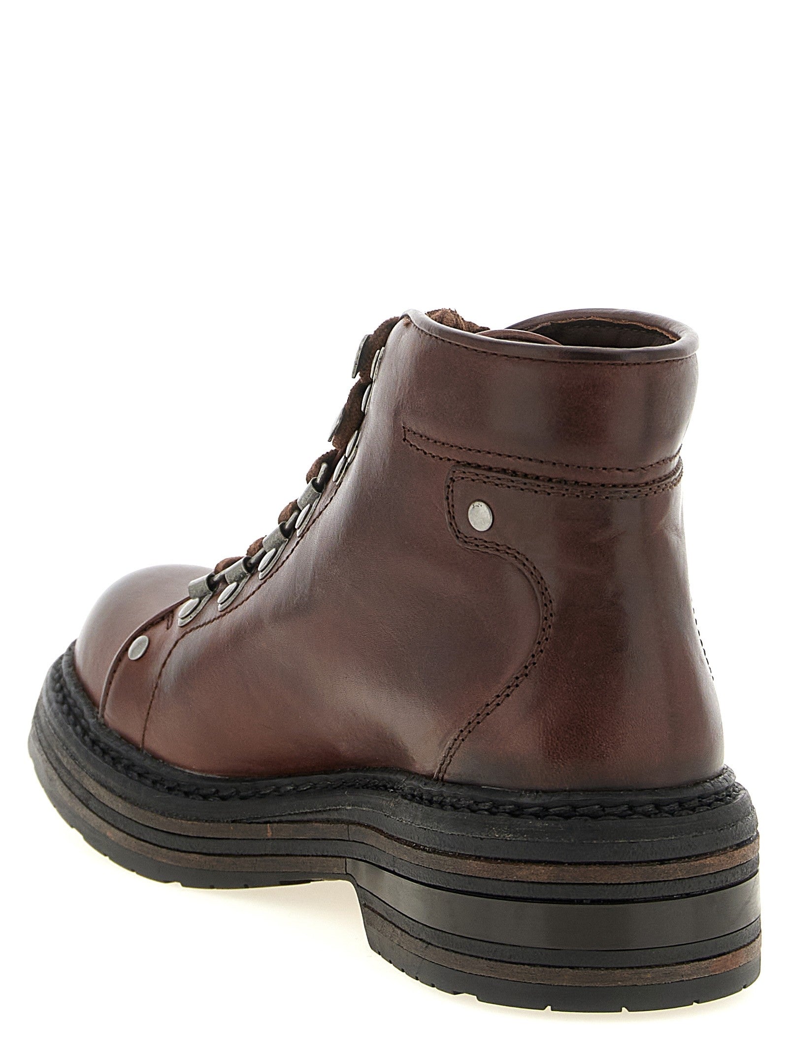 'Hiking' Leather Ankle Boots