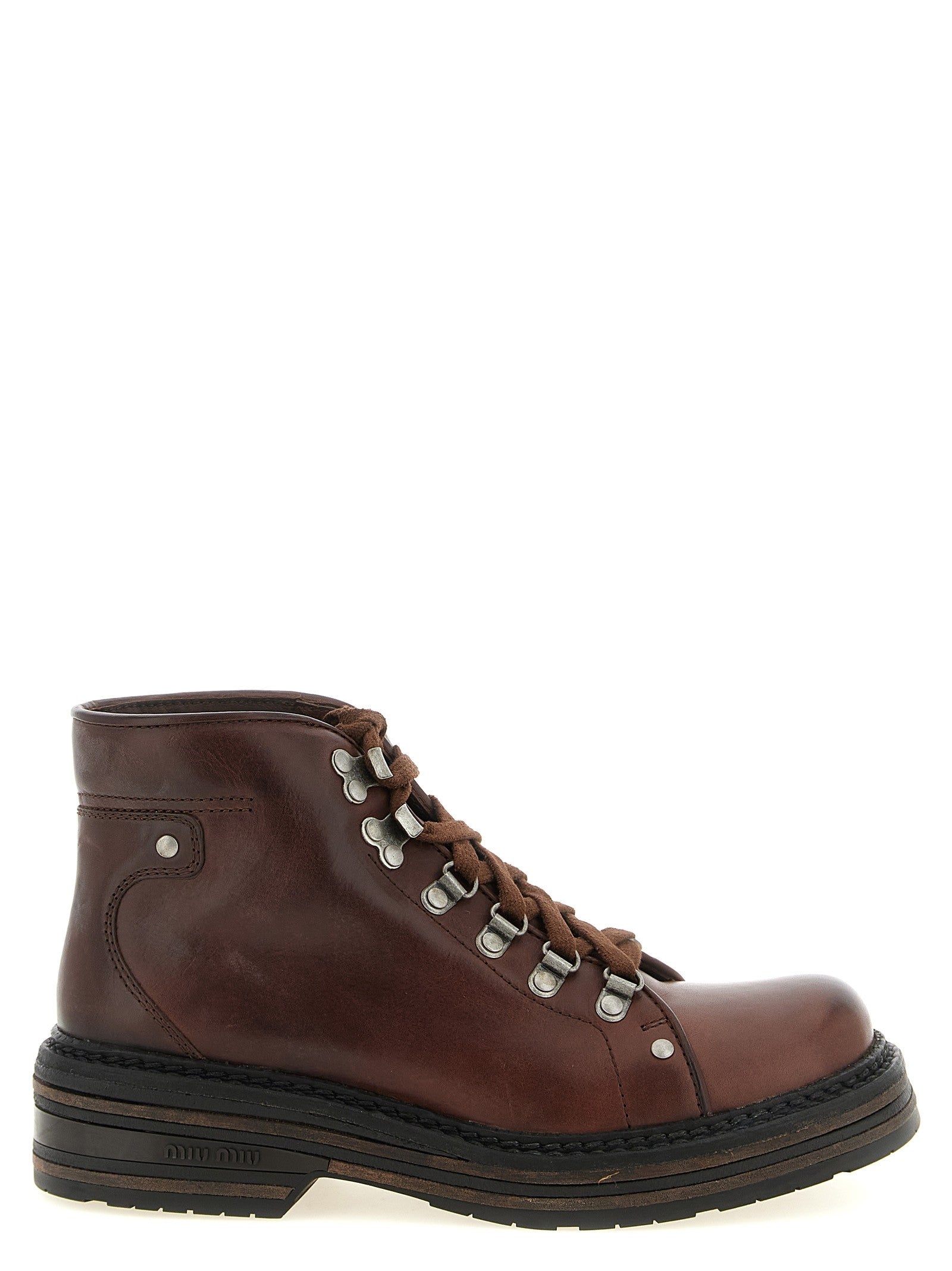 'Hiking' Leather Ankle Boots