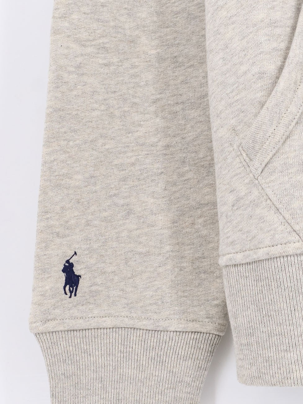 Hooded cotton blend sweatshirt