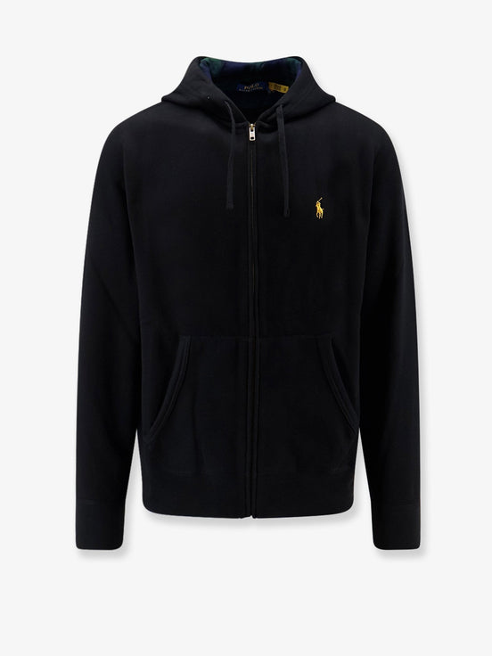 Hooded cotton blend sweatshirt