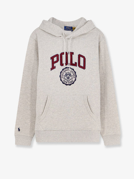 Hooded cotton blend sweatshirt