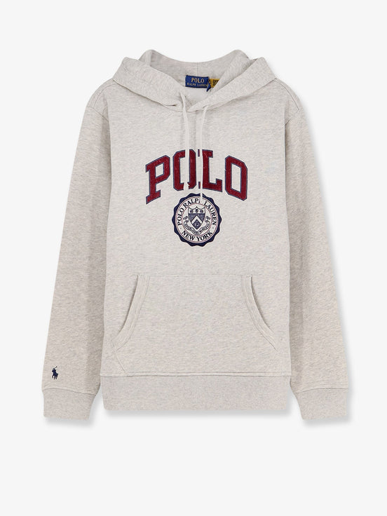 Hooded cotton blend sweatshirt