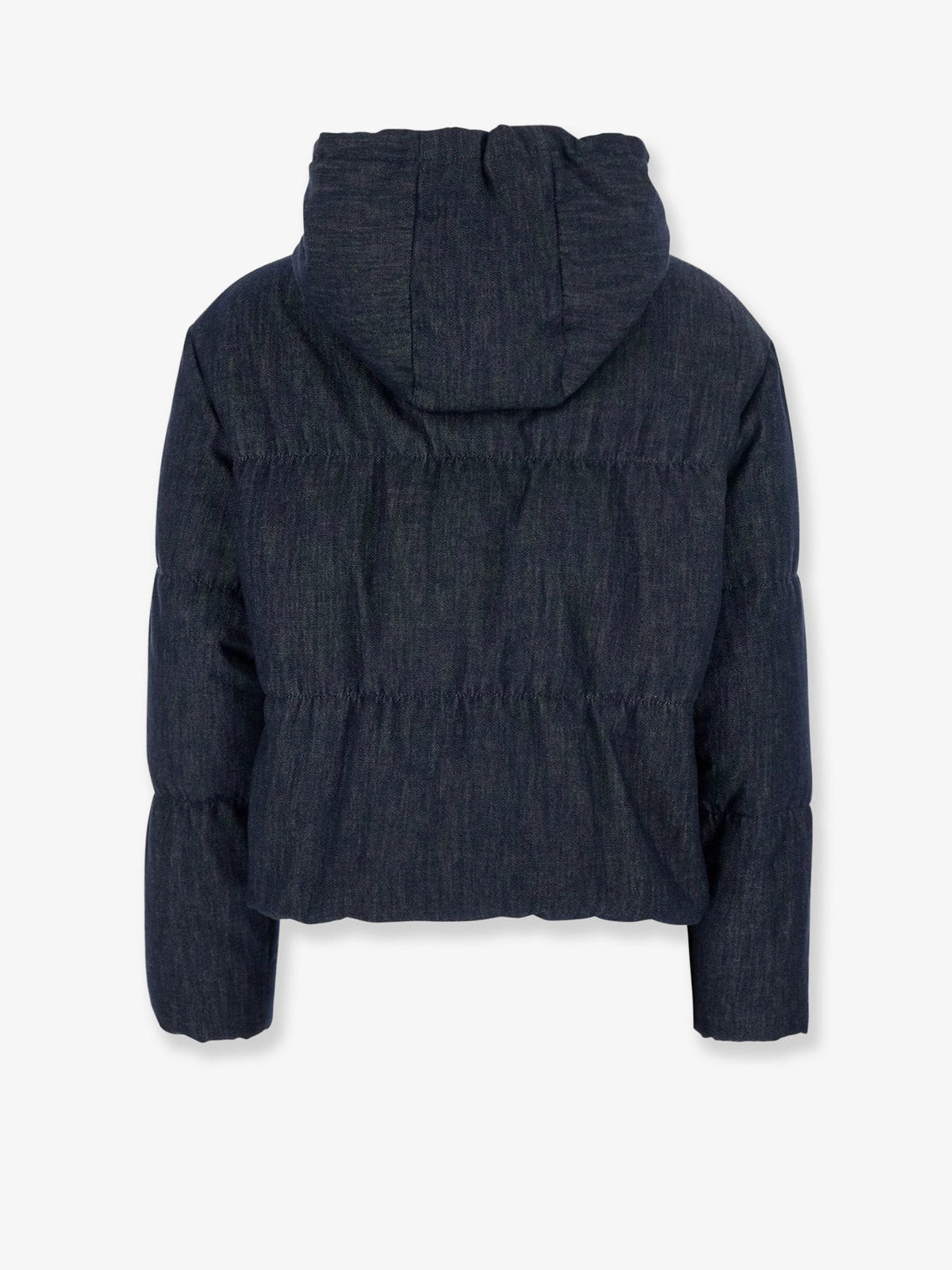Brunello Cucinelli Hooded padded denim jacket