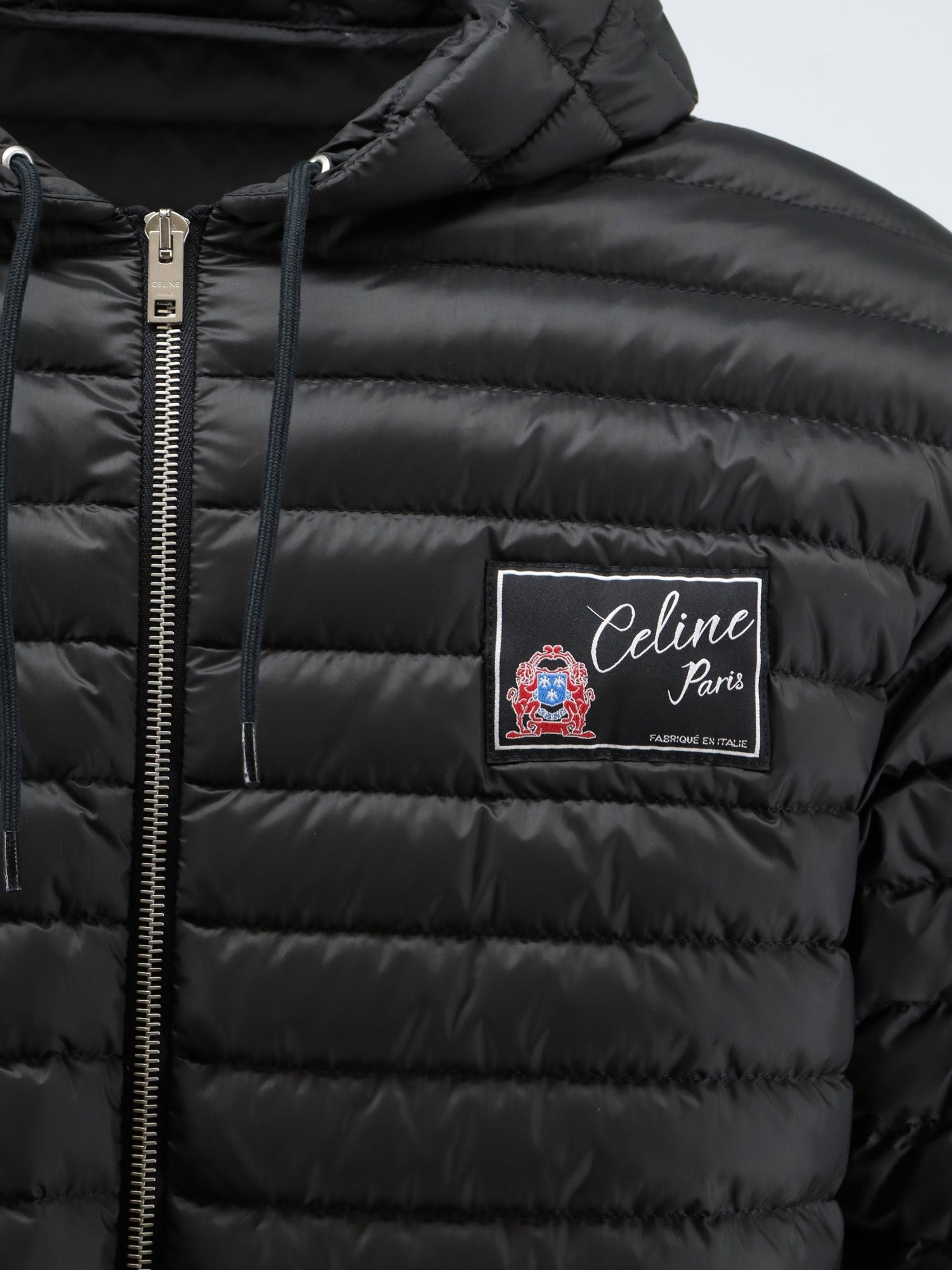 Celine Hooded quilted down jacket
