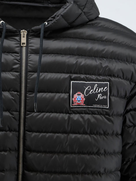 Celine Hooded quilted down jacket