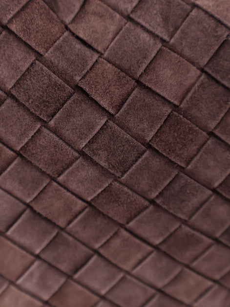 Hop leather shoulder bag with Intrecciato effect