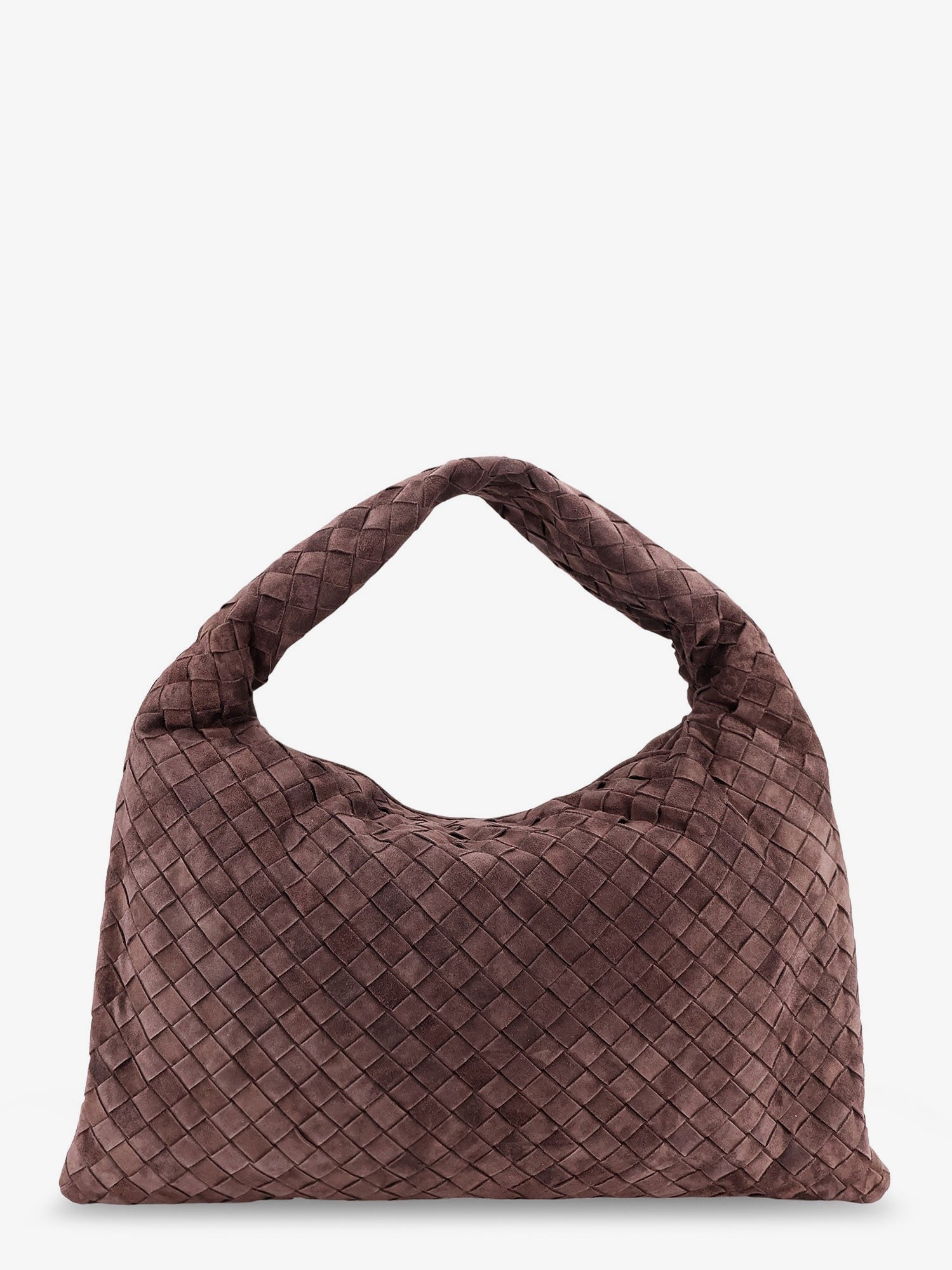Hop leather shoulder bag with Intrecciato effect