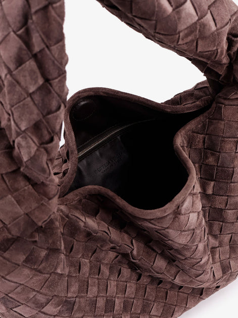 Hop leather shoulder bag with Intrecciato effect