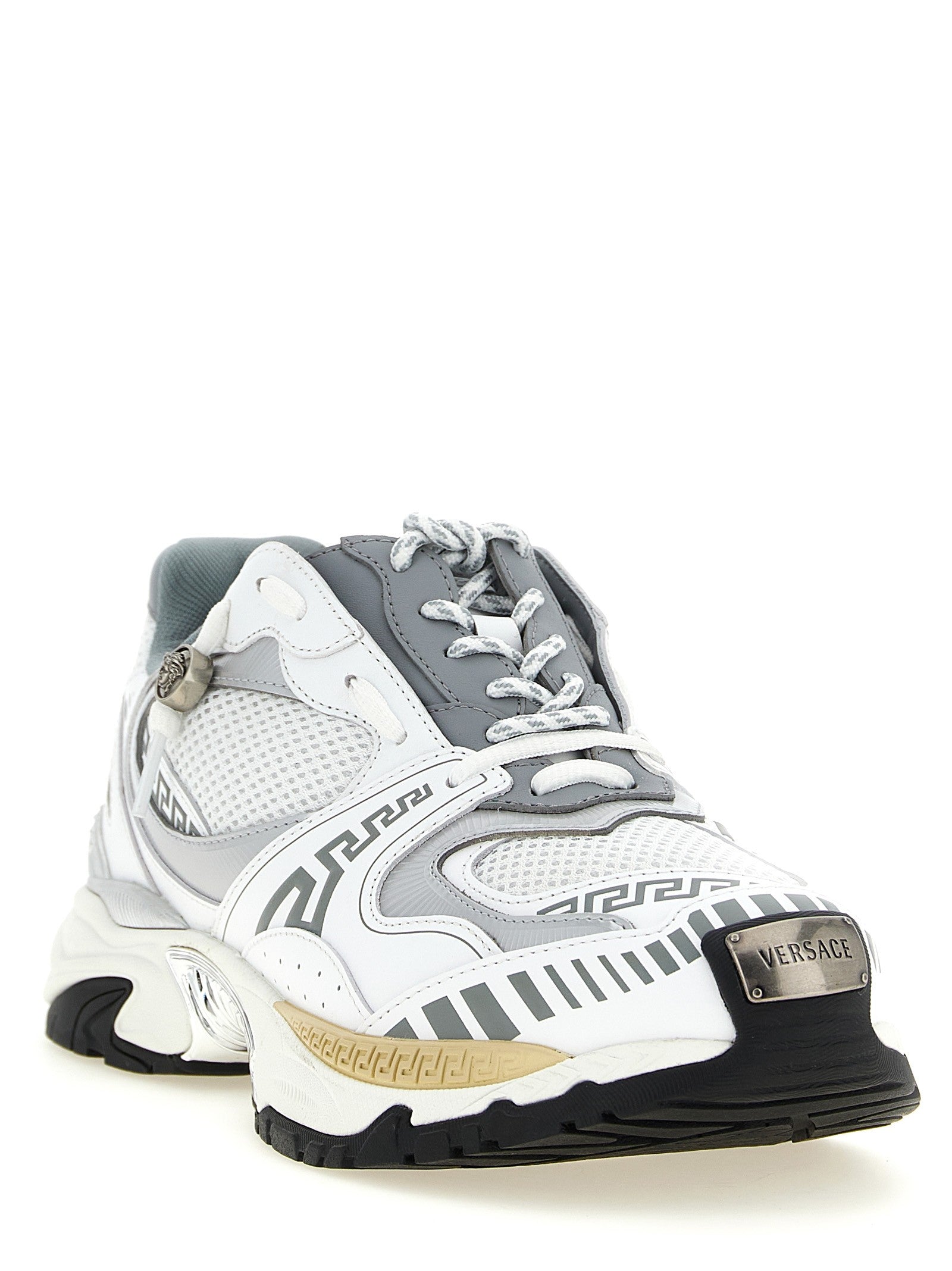 'Icaro' mesh and leather fabric sneakers