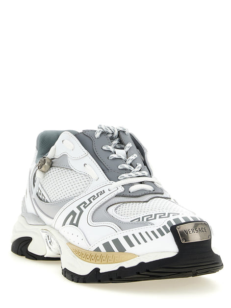 'Icaro' mesh and leather fabric sneakers