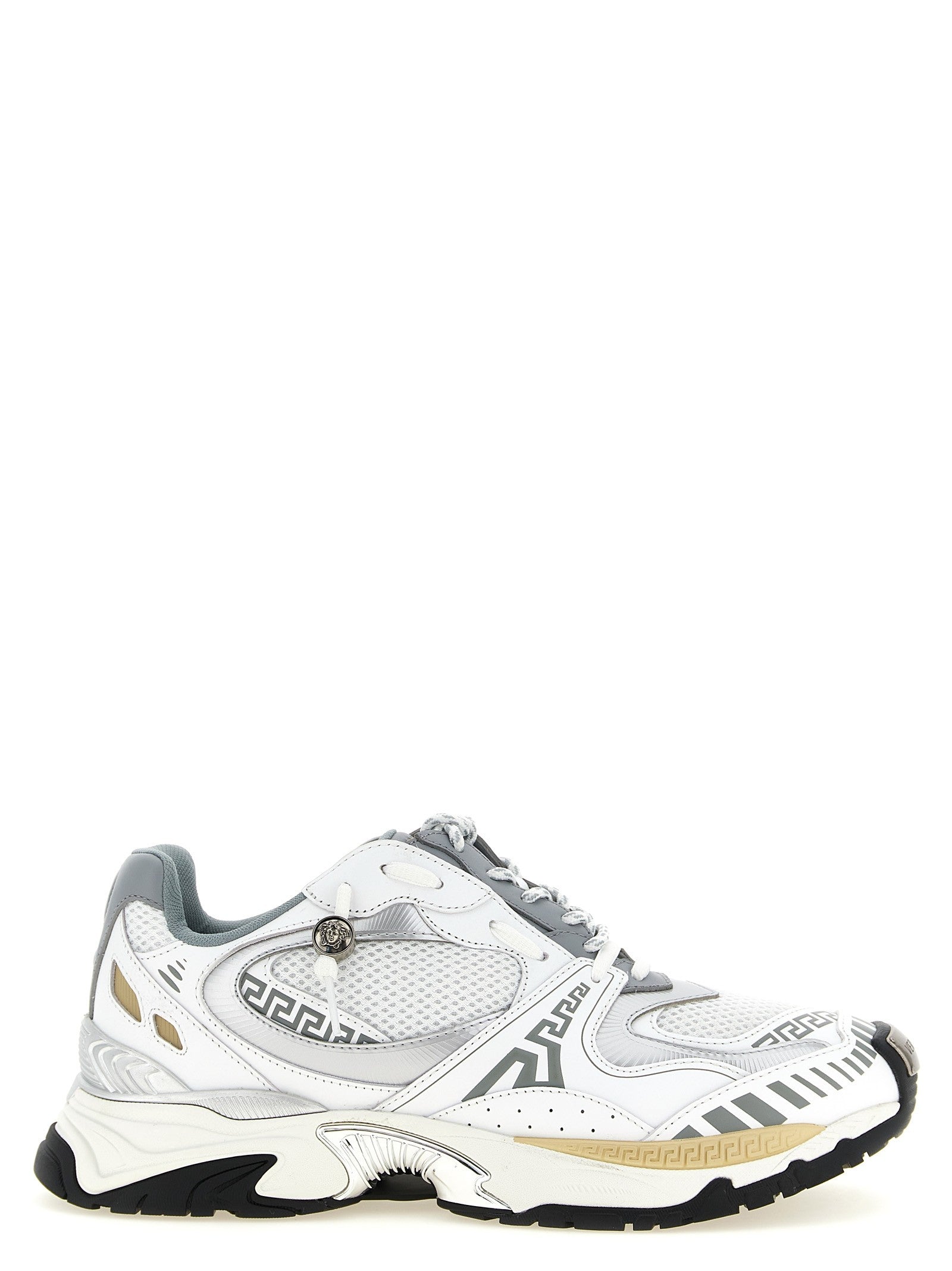 'Icaro' mesh and leather fabric sneakers