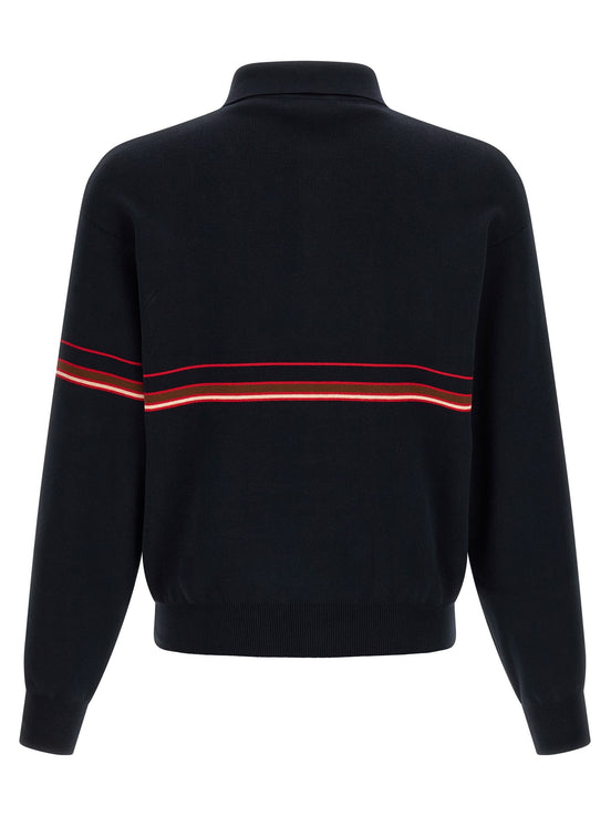 Versace Inlaid striped polo shirt