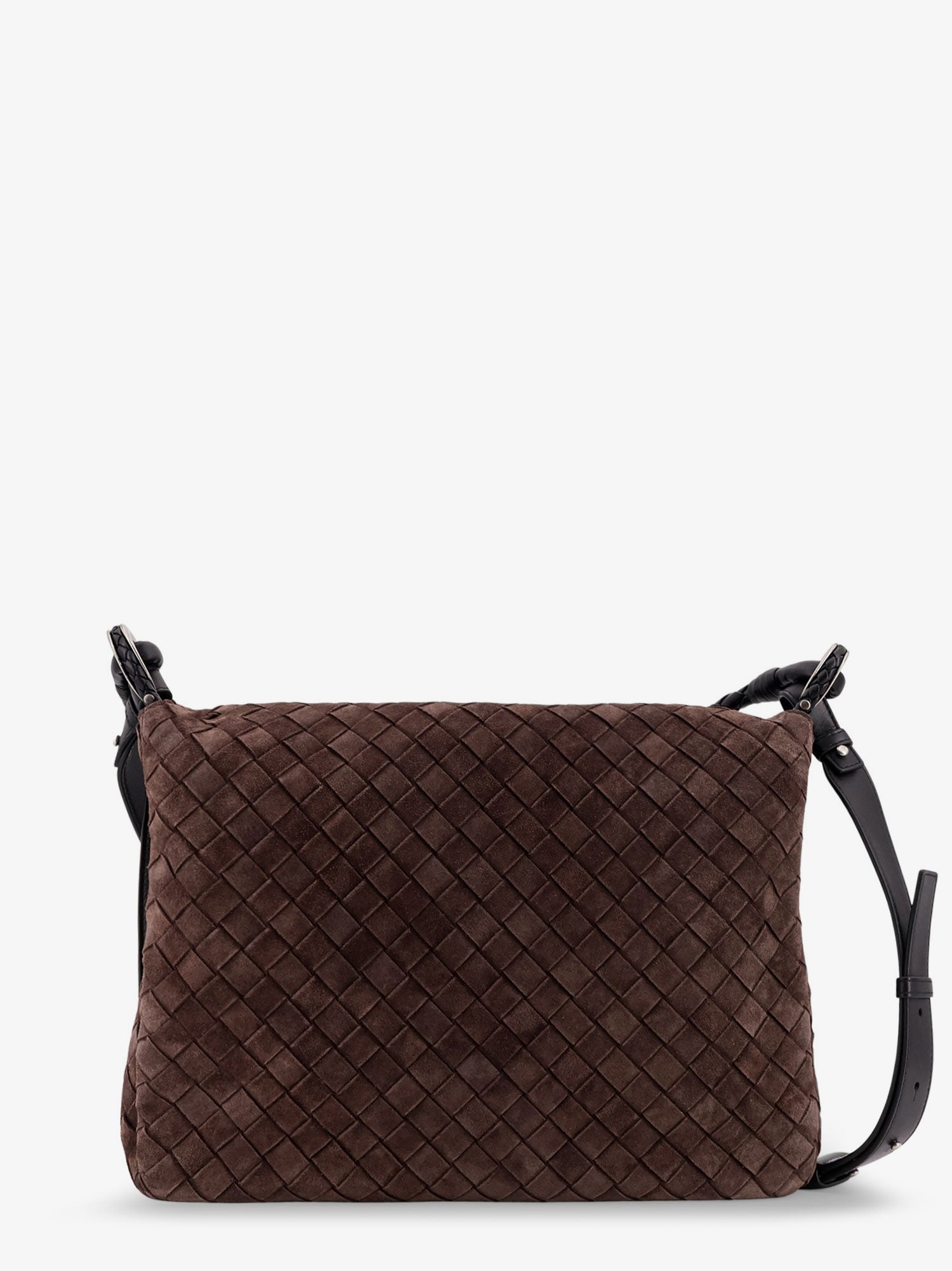Intrecciato suede shoulder bag