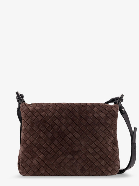 Intrecciato suede shoulder bag