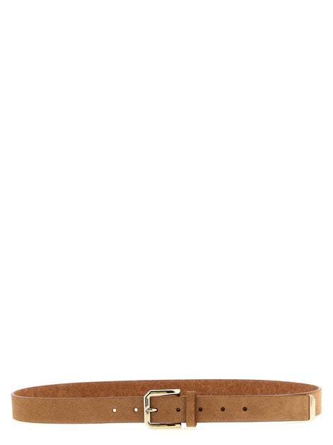 Inverted leather belt