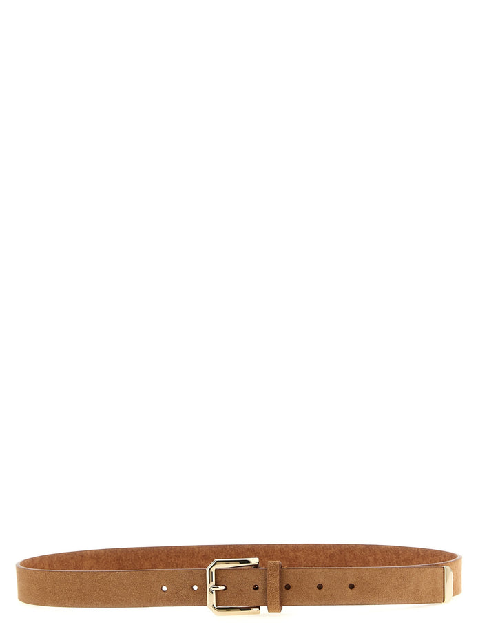 Inverted leather belt