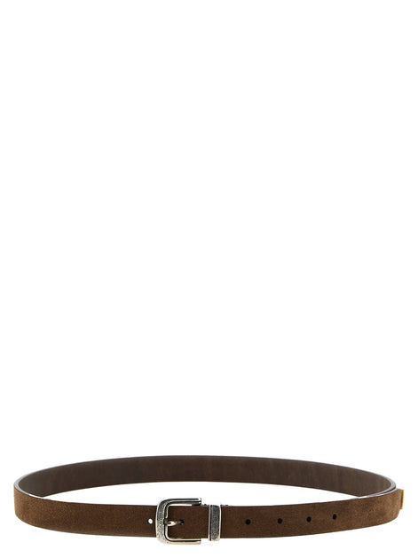 Inverted leather belt