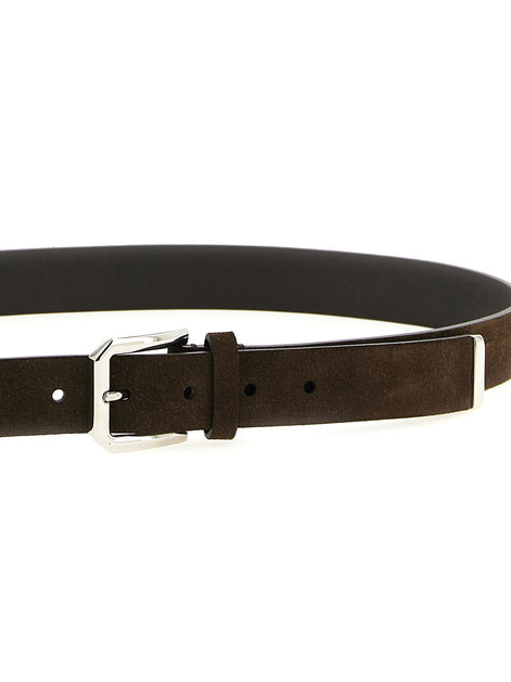 Inverted leather belt
