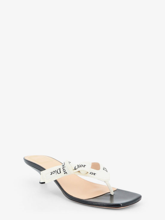J'Adior cotton flip-flops with embroidered logo