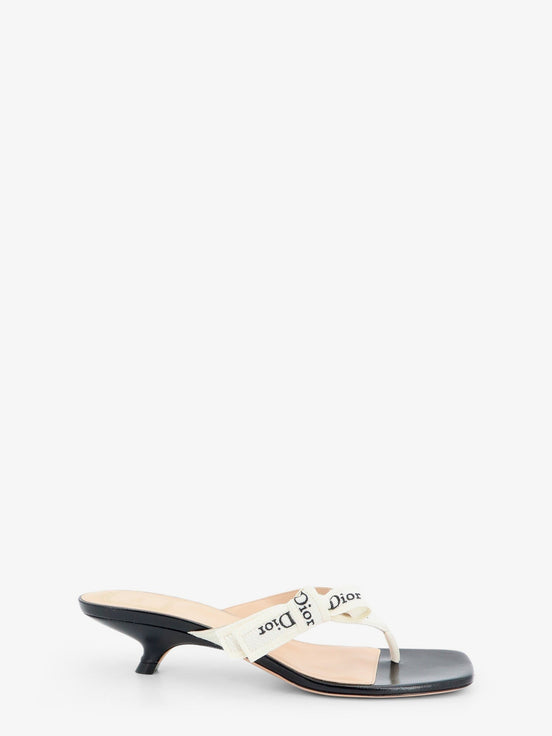 J'Adior cotton flip-flops with embroidered logo