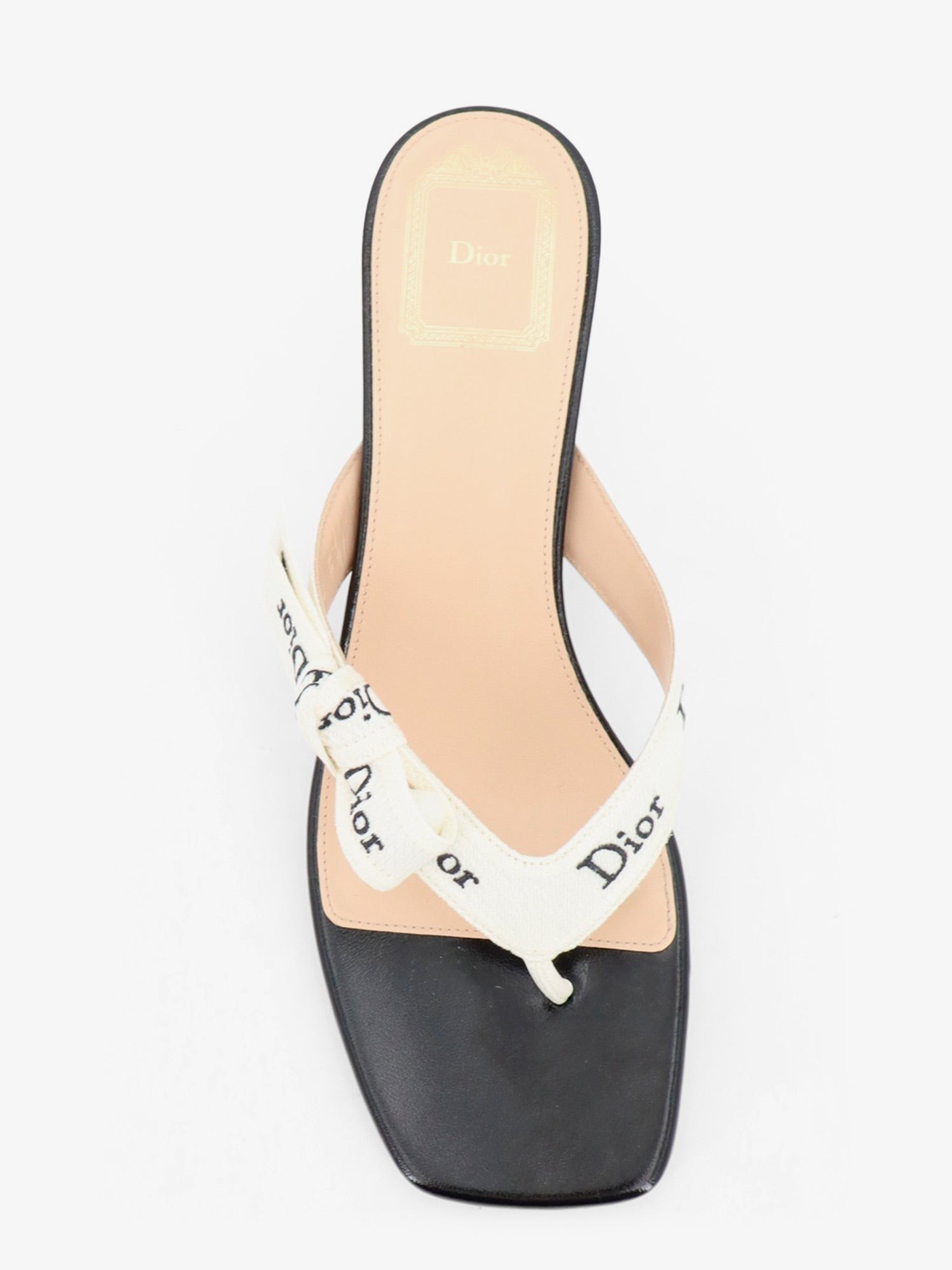 J'Adior cotton flip-flops with embroidered logo