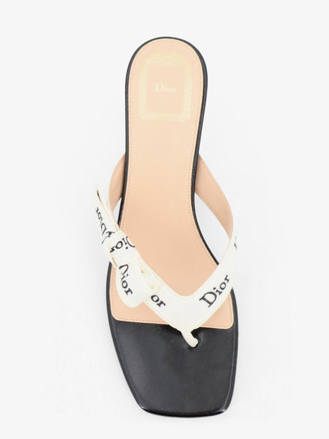 J'Adior cotton flip-flops with embroidered logo